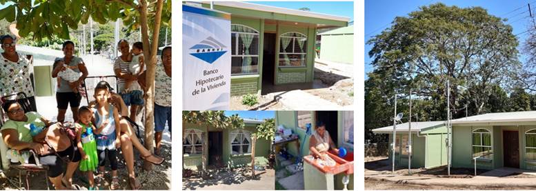 Fotograf&iacute;as de las viviendas y las familias que las recibieron en el proyecto La Esmeralda.