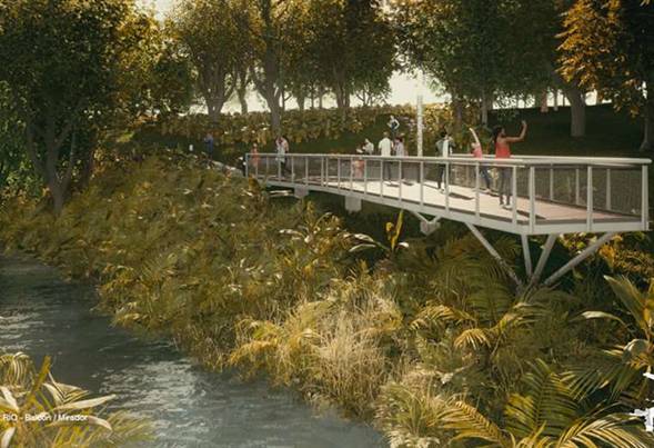 Render de como quedar&aacute; el Parque Lineal R&iacute;o Pacacua.