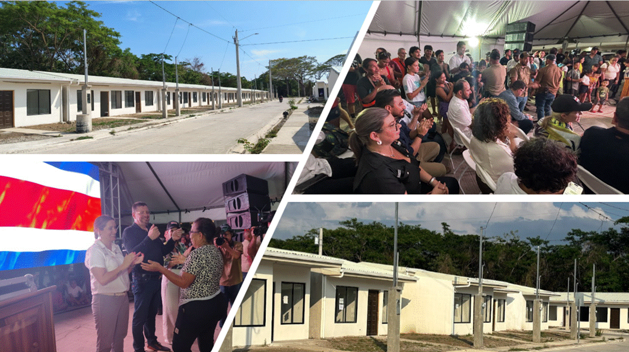 Fotograf&iacute;as de la personas, una vivienda y del acto en Isla Venado.