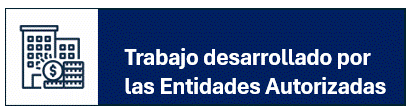 Trabajo desarrollado por las entidades autorizadas.