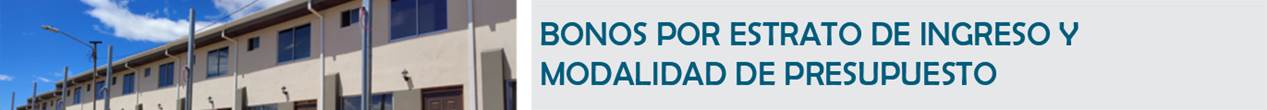 T&iacute;tulo: Bonos por Estrato de Ingreso y Modalidad de Presupuesto.